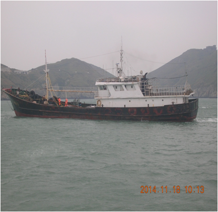 大陸漁船東引錨泊 海巡強勢取締裁罰