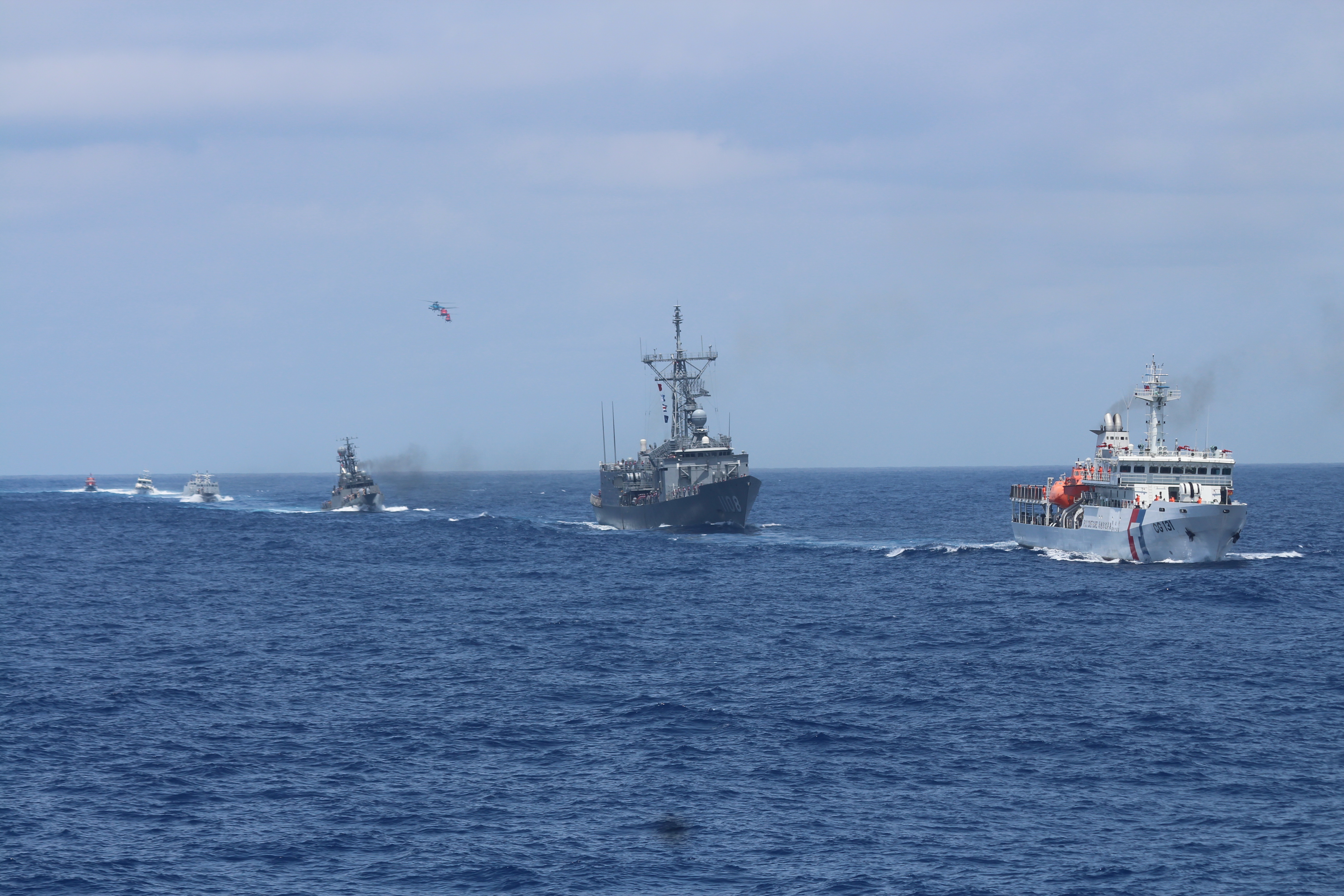 Coast Guard and the Department of Defense held a joint fishing protection and air and sea search and rescue drill Coast Guard and the Department of Defense held a joint fishing protection and air and sea search and rescue drill