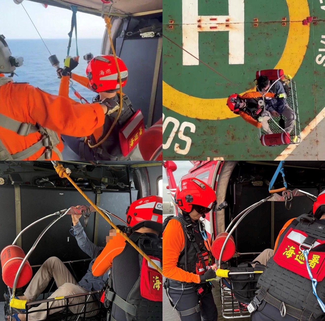 海上船員急性腹痛，嚴竣海象海巡空勤仍拼命搶救