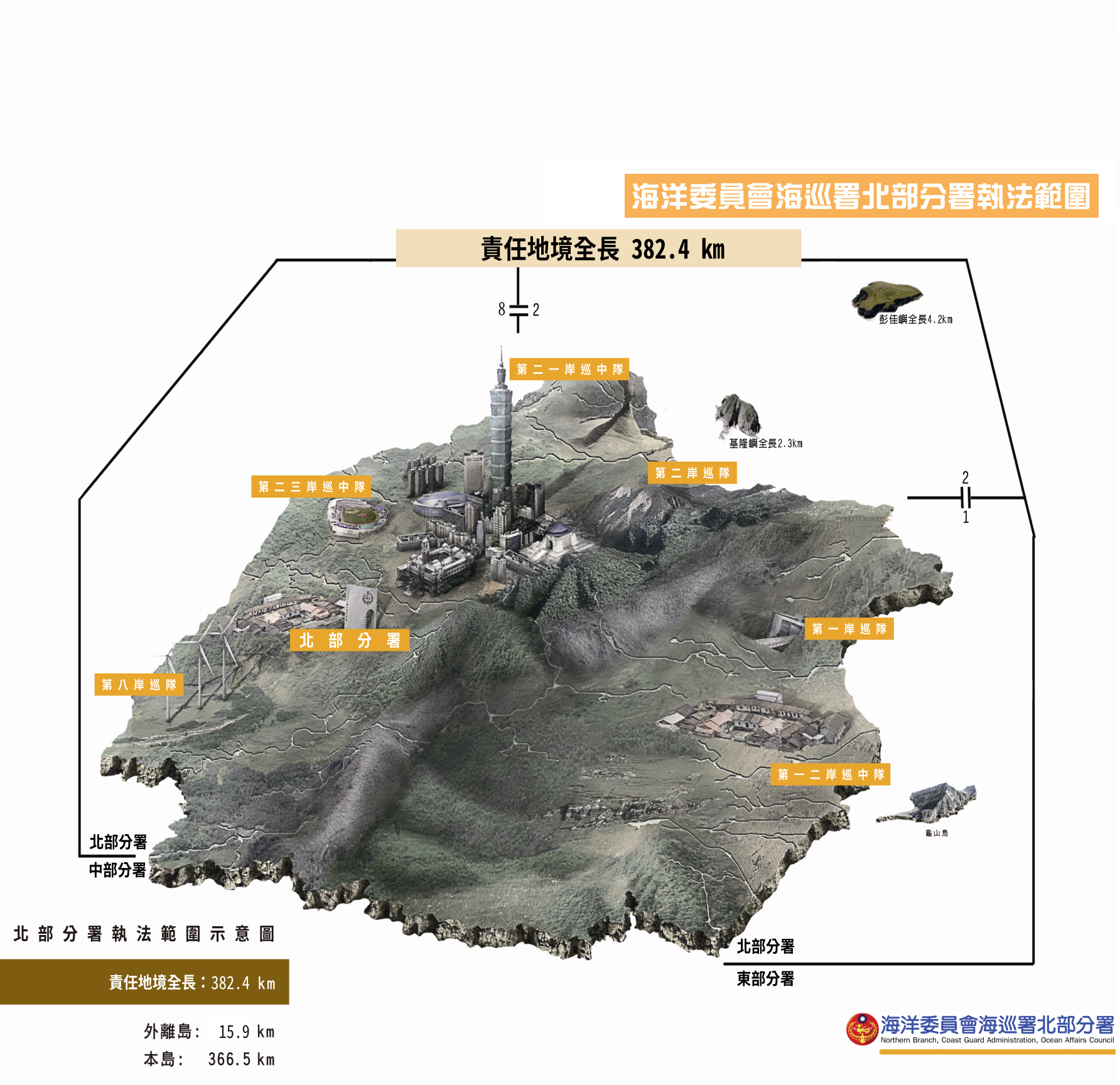 本分署執法範圍示意圖